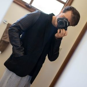 BRAND NEW ROGUE Real Leather 2-Button Blazer